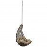 Modway Abate Outdoor Patio Swing Chair Without Stand in Black Mocha - Front Side Angle