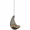 Modway Abate Outdoor Patio Swing Chair Without Stand in Black Mocha - Front Side Angle - Modway Abate Outdoor Patio Swing Chair Without Stand in Black Mocha - Front Side Angle