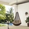 Modway Abate Outdoor Patio Swing Chair Without Stand in Black Mocha - Lifestyle