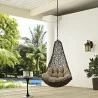 Modway Abate Outdoor Patio Swing Chair Without Stand in Black Mocha - Lifestyle - Modway Abate Outdoor Patio Swing Chair Without Stand in Black Mocha - Lifestyle