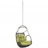 Modway Arbor Outdoor Patio Swing Chair Without Stand in Peridot - Front Side Angle
