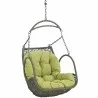 Modway Arbor Outdoor Patio Swing Chair Without Stand in Peridot - Seat Closeup in Front Side Angle - Modway Arbor Outdoor Patio Swing Chair Without Stand in Peridot - Seat Closeup in Front Side Angle