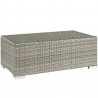 Modway Repose Outdoor Patio Coffee Table - Light Gray - Front Side Angle