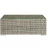 Modway Repose Outdoor Patio Coffee Table - Light Gray - Front Angle