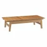 Modway Bayport Outdoor Patio Teak Coffee Table - Natural - Front Side Angle - Modway Bayport Outdoor Patio Teak Coffee Table - Natural - Front Side Angle