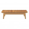 Modway Bayport Outdoor Patio Teak Coffee Table - Natural - Front Angle
