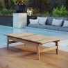 Modway Bayport Outdoor Patio Teak Coffee Table - Natural - Lifestyle
