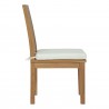 Modway Marina Outdoor Patio Teak Dining Chair - Natural White - Side Angle