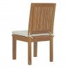 Modway Marina Outdoor Patio Teak Dining Chair - Natural White - Back Side Angle