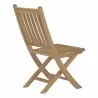 Modway Marina Outdoor Patio Teak Folding Chair - Natural - Back Side Angle - Modway Marina Outdoor Patio Teak Folding Chair - Natural - Back Side Angle