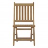 Modway Marina Outdoor Patio Teak Folding Chair - Natural - Front Angle