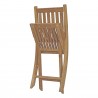 Modway Marina Outdoor Patio Teak Folding Chair - Natural - Front Side Folded Angle