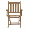 Modway Marina Outdoor Patio Teak Folding Chair - Natural - Front Angle