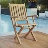 Modway Marina Outdoor Patio Teak Folding Chair - Natural - Lifestyle - Modway Marina Outdoor Patio Teak Folding Chair - Natural - Lifestyle