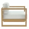 Modway Upland Outdoor Patio Teak Armchair - Natural White - Side Angle - Modway Upland Outdoor Patio Teak Armchair - Natural White - Side Angle