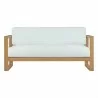 Modway Upland Outdoor Patio Teak Sofa - Natural White  - Front Angle - Modway Upland Outdoor Patio Teak Sofa - Natural White  - Front Angle
