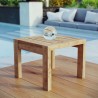 Modway Upland Outdoor Patio Wood Side Table - Natural - Lifestyle