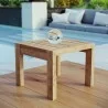 Modway Upland Outdoor Patio Wood Side Table - Natural - Lifestyle - Modway Upland Outdoor Patio Wood Side Table - Natural - Lifestyle
