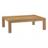 Modway Upland Outdoor Patio Wood Coffee Table - Natural - Front Side Angle