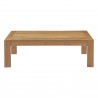 Modway Upland Outdoor Patio Wood Coffee Table - Natural - Front Angle