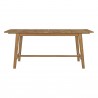Modway Dorset Outdoor Patio Teak Dining Table - Natural - Front Angle