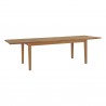 Modway Marina Extendable Outdoor Patio Teak Dining Table - Natural - Extended in Front Side Angle