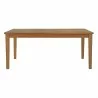 Modway Marina Extendable Outdoor Patio Teak Dining Table - Natural - Front Angle - Modway Marina Extendable Outdoor Patio Teak Dining Table - Natural - Front Angle
