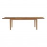 Modway Marina Extendable Outdoor Patio Teak Dining Table - Natural - Extended in Front Angle