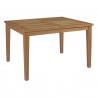 Modway Marina Outdoor Patio Teak Dining Table - Natural in 48.5'' - Front Side Angle