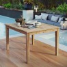 Modway Marina Outdoor Patio Teak Dining Table - Natural in 48.5'' - Lifestyle