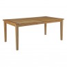 Modway Marina Outdoor Patio Teak Dining Table - Natural in 72'' - Front Side Angle