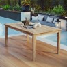 Modway Marina Outdoor Patio Teak Dining Table - Natural in 72'' - Lifestyle