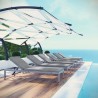 Modway Shore Chaise with Cushions Outdoor Patio Aluminum in Silver Gray - Lifestyle