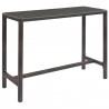 Modway Conduit Outdoor Patio Wicker Rattan Large Bar Table in Light Gray - Front Side Angle