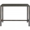 Modway Conduit Outdoor Patio Wicker Rattan Large Bar Table in Light Gray - Front Angle