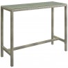 Modway Conduit Outdoor Patio Wicker Rattan Large Bar Table in Brown - Front Side Angle