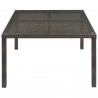 Modway Conduit 47" Outdoor Patio Wicker Rattan Dining Table - Brown - Front Top Angle