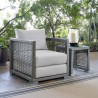 Modway Aura Rattan Outdoor Patio Armchair - Gray White - Lifestyle