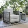 Modway Aura Rattan Outdoor Patio Armchair - Gray White - Lifestyle - Modway Aura Rattan Outdoor Patio Armchair - Gray White - Lifestyle