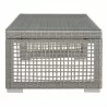 Modway Aura Rattan Outdoor Patio Coffee Table - Gray - Side Angle - Modway Aura Rattan Outdoor Patio Coffee Table - Gray - Side Angle