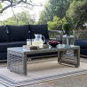 Modway Aura Rattan Outdoor Patio Coffee Table - Gray - Lifestyle