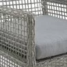 Modway Aura Outdoor Patio Wicker Rattan Dining Armchair in Gray Gray - Seat Closeup Angle - Modway Aura Outdoor Patio Wicker Rattan Dining Armchair in Gray Gray - Seat Closeup Angle