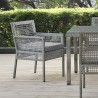 Modway Aura Outdoor Patio Wicker Rattan Dining Armchair in Gray Gray - Lifestyle