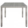 Modway Aura Outdoor Patio Wicker Rattan Dining Table - Gray in 68'' - Side Angle