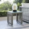 Modway Aura Outdoor Patio Wicker Rattan Side Table - Gray - Lifestyle - Modway Aura Outdoor Patio Wicker Rattan Side Table - Gray - Lifestyle