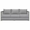 Modway Aura Outdoor Patio Wicker Rattan Sofa in Gray Gray - Front Angle - Modway Aura Outdoor Patio Wicker Rattan Sofa in Gray Gray - Front Angle
