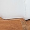 Modway Saratoga Outdoor Patio Teak Armchair - Natural White - Seat Closeup Angle