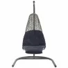 Modway Landscape Hanging Chaise Lounge Outdoor Patio Swing Chair - Light Gray Navy - Side Angle - Modway Landscape Hanging Chaise Lounge Outdoor Patio Swing Chair - Light Gray Navy - Side Angle