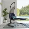 Modway Landscape Hanging Chaise Lounge Outdoor Patio Swing Chair - Light Gray Navy - Lifestyle - Modway Landscape Hanging Chaise Lounge Outdoor Patio Swing Chair - Light Gray Navy - Lifestyle