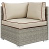 Modway Repose Outdoor Patio Corner in Light Gray Beige - Front Angle